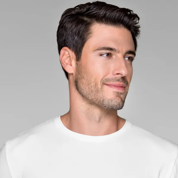 Eng anliegendes Herren T-Shirt mit langen Ärmeln - Klassischer Rundhalsausschnitt