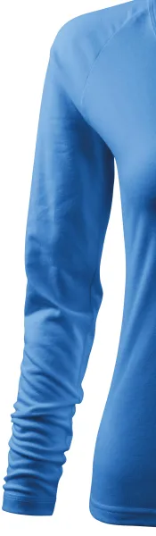 Eng anliegendes T-Shirt für Damen, V-Ausschnitt - Lange Raglan-Ärmel