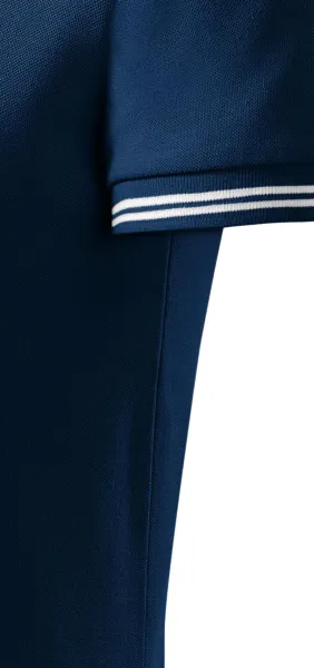 Kontrastiertes Poloshirt für Herren - Schnitt mit Seitennähten