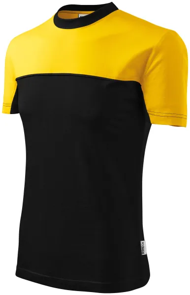 T-Shirt mit zwei Farben - Zweifarbiges Unisex-T-Shirt für Männer und Frauen