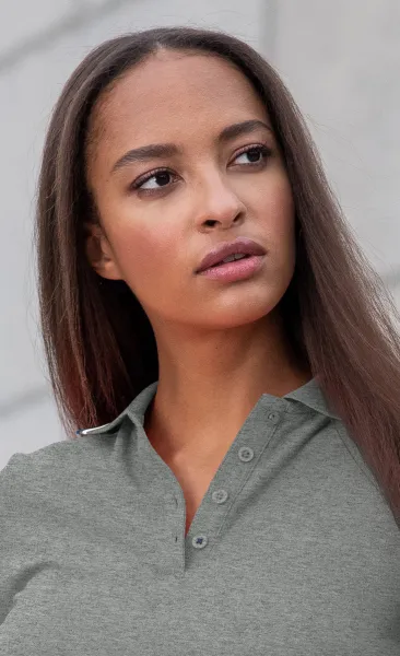 Klassisches Poloshirt für Damen - 4-Knopf-Verschluss