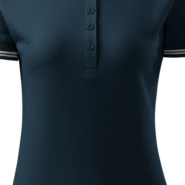 Kontrast-Poloshirt für Damen - Sanft verjüngter Schnitt