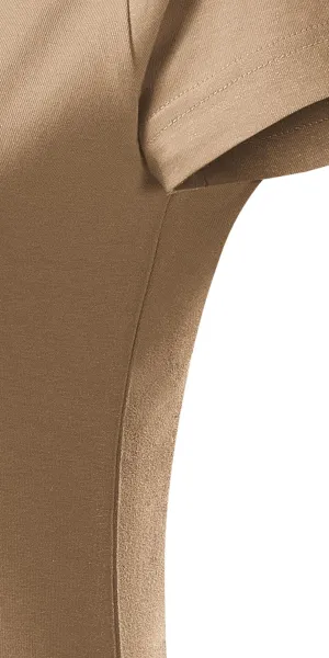 Damen einfaches T-Shirt - Schnitt mit Seitennähten