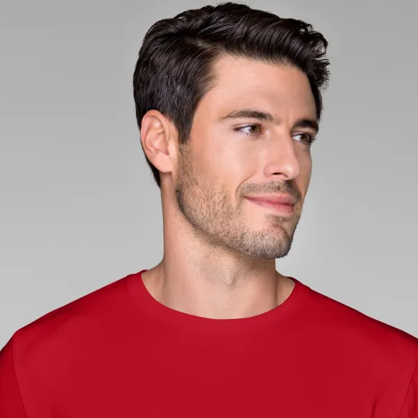 Eng anliegendes Herren T-Shirt mit langen Ärmeln - Klassischer Rundhalsausschnitt