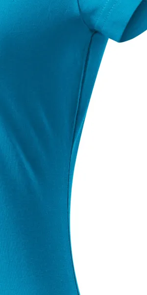 Slim Fit Damen T-Shirt mit V-Ausschnitt - Schnitt mit Seitennähten