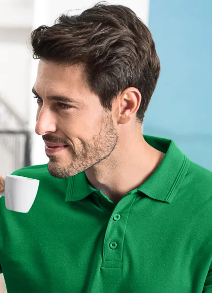 Grobes Poloshirt für Herren mit langen Ärmeln - 3-Knopf-Verschluss