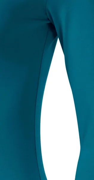 Damen T-Shirt mit langen Ärmeln und tiefem Ausschnitt - Schnitt mit Seitennähten