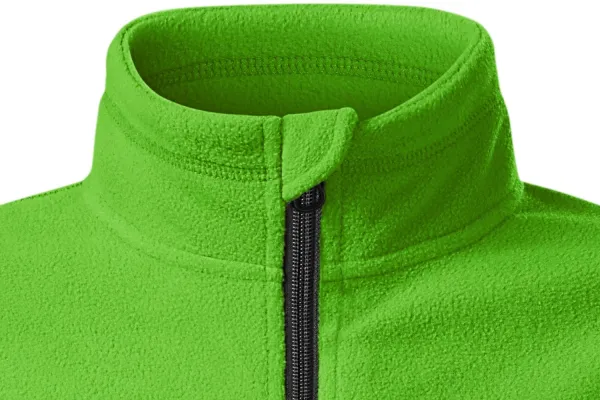 Fleece-Kontrastjacke für Kinder - Reißverschluss bis zum Kinn