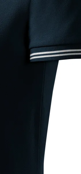 Kontrastiertes Poloshirt für Herren - Schnitt mit Seitennähten