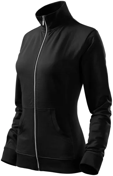 Damen Sweatshirt ohne Kapuze - Damen-Sweatshirt mit Reißverschluss, ohne Kapuze
