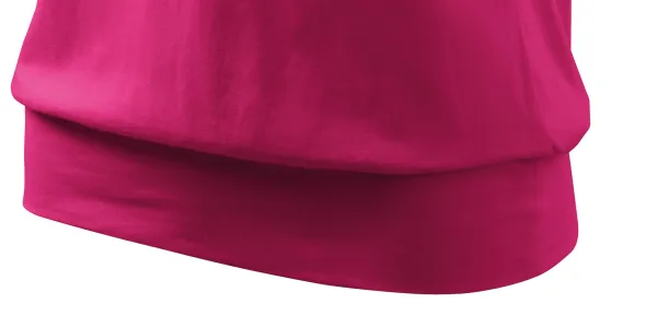 Damen trendy T-Shirt - Breiter Saum am Hemd