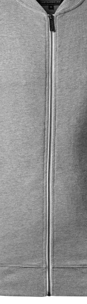 Herren Sweatshirt mit versteckten Taschen - Weißer Metallreißverschluss