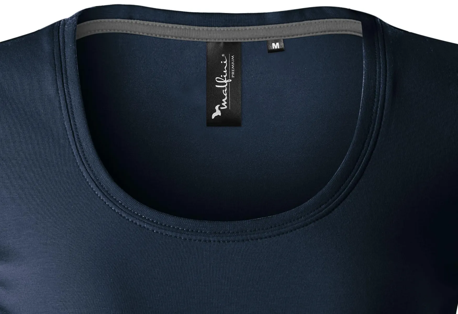 Damen T-Shirt mit Ziernähten - Tiefer Rundhalsausschnitt